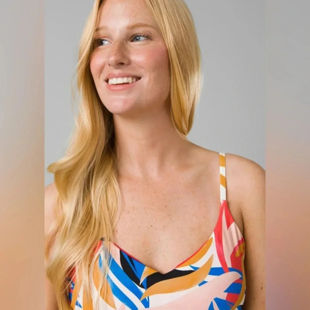 Prana Jess Reversible Tankini & Gemma Reversible Bottoms, tropics - Picture 3 of 16